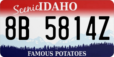 ID license plate 8B5814Z