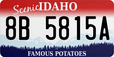 ID license plate 8B5815A