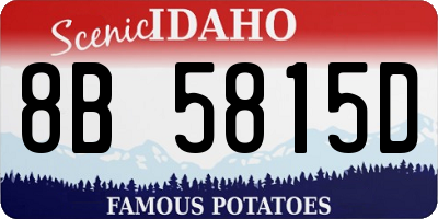 ID license plate 8B5815D