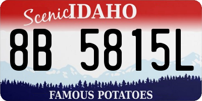 ID license plate 8B5815L