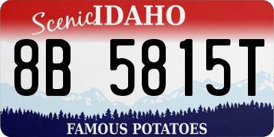 ID license plate 8B5815T