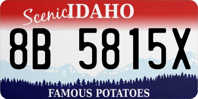 ID license plate 8B5815X