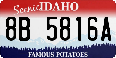 ID license plate 8B5816A