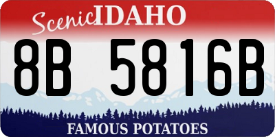 ID license plate 8B5816B