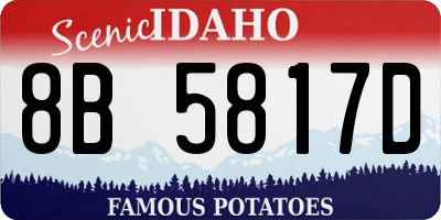 ID license plate 8B5817D