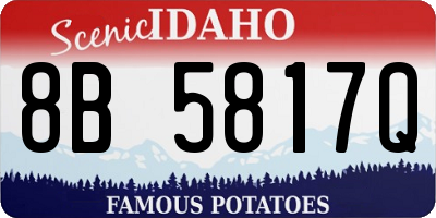 ID license plate 8B5817Q