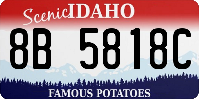 ID license plate 8B5818C