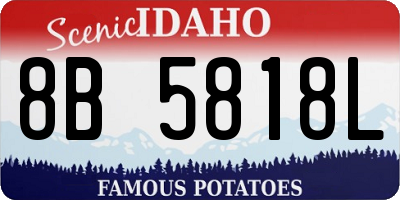 ID license plate 8B5818L