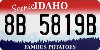 ID license plate 8B5819B