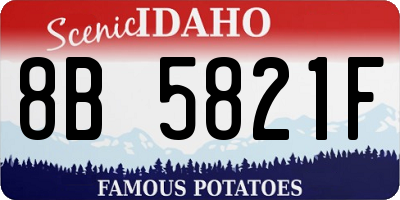 ID license plate 8B5821F