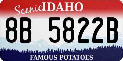 ID license plate 8B5822B