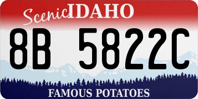 ID license plate 8B5822C
