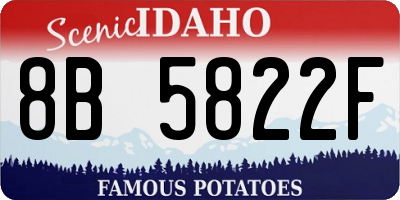 ID license plate 8B5822F