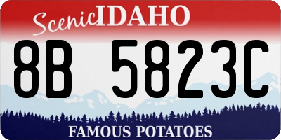 ID license plate 8B5823C