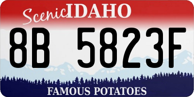 ID license plate 8B5823F