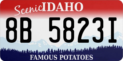 ID license plate 8B5823I