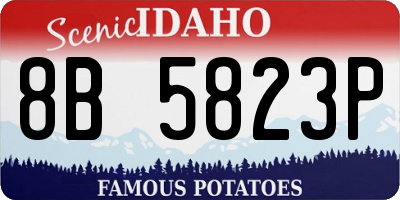 ID license plate 8B5823P