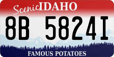 ID license plate 8B5824I