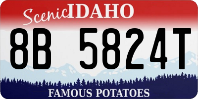 ID license plate 8B5824T