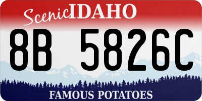 ID license plate 8B5826C