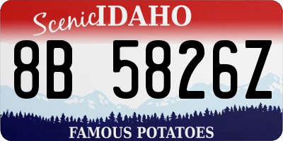 ID license plate 8B5826Z