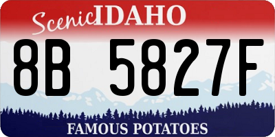 ID license plate 8B5827F