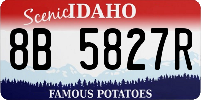ID license plate 8B5827R