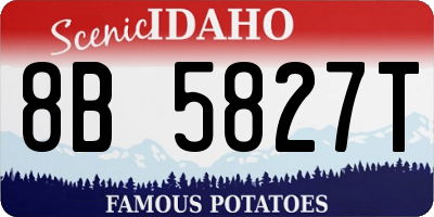 ID license plate 8B5827T