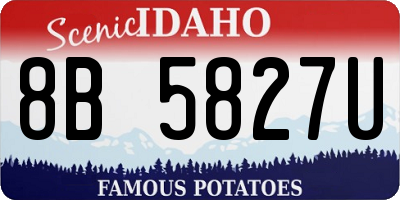 ID license plate 8B5827U