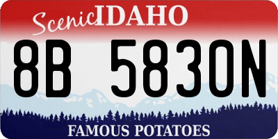 ID license plate 8B5830N