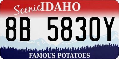 ID license plate 8B5830Y
