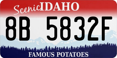 ID license plate 8B5832F