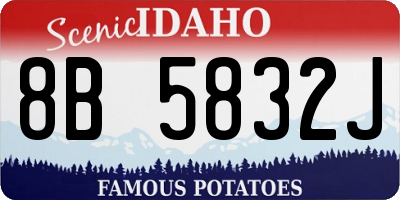 ID license plate 8B5832J