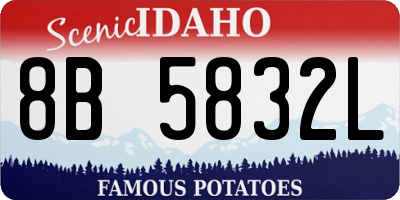 ID license plate 8B5832L