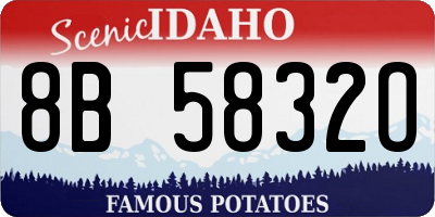 ID license plate 8B5832O