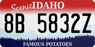 ID license plate 8B5832Z