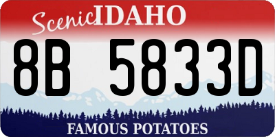 ID license plate 8B5833D