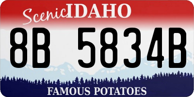 ID license plate 8B5834B