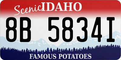 ID license plate 8B5834I