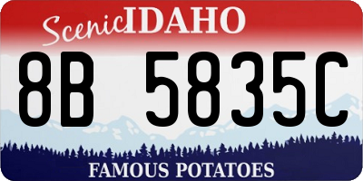 ID license plate 8B5835C