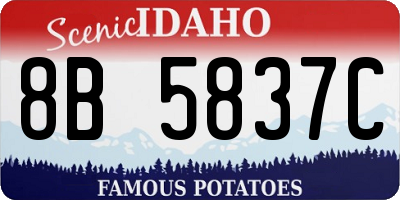 ID license plate 8B5837C