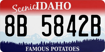 ID license plate 8B5842B