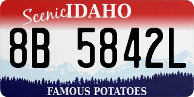 ID license plate 8B5842L