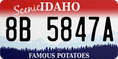 ID license plate 8B5847A
