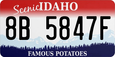ID license plate 8B5847F