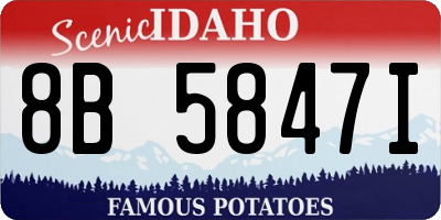 ID license plate 8B5847I