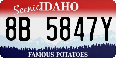 ID license plate 8B5847Y