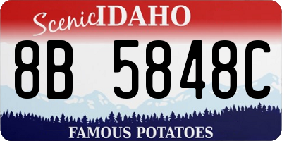 ID license plate 8B5848C