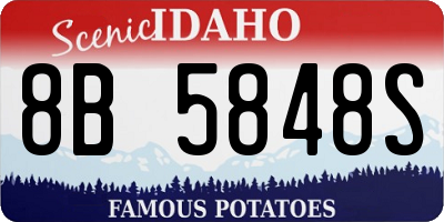 ID license plate 8B5848S