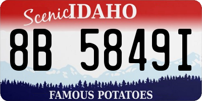 ID license plate 8B5849I